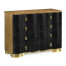 Serpentine Black Faux Croc Skin Chest of Drawers