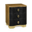Serpentine black faux crocodile skin nightstand