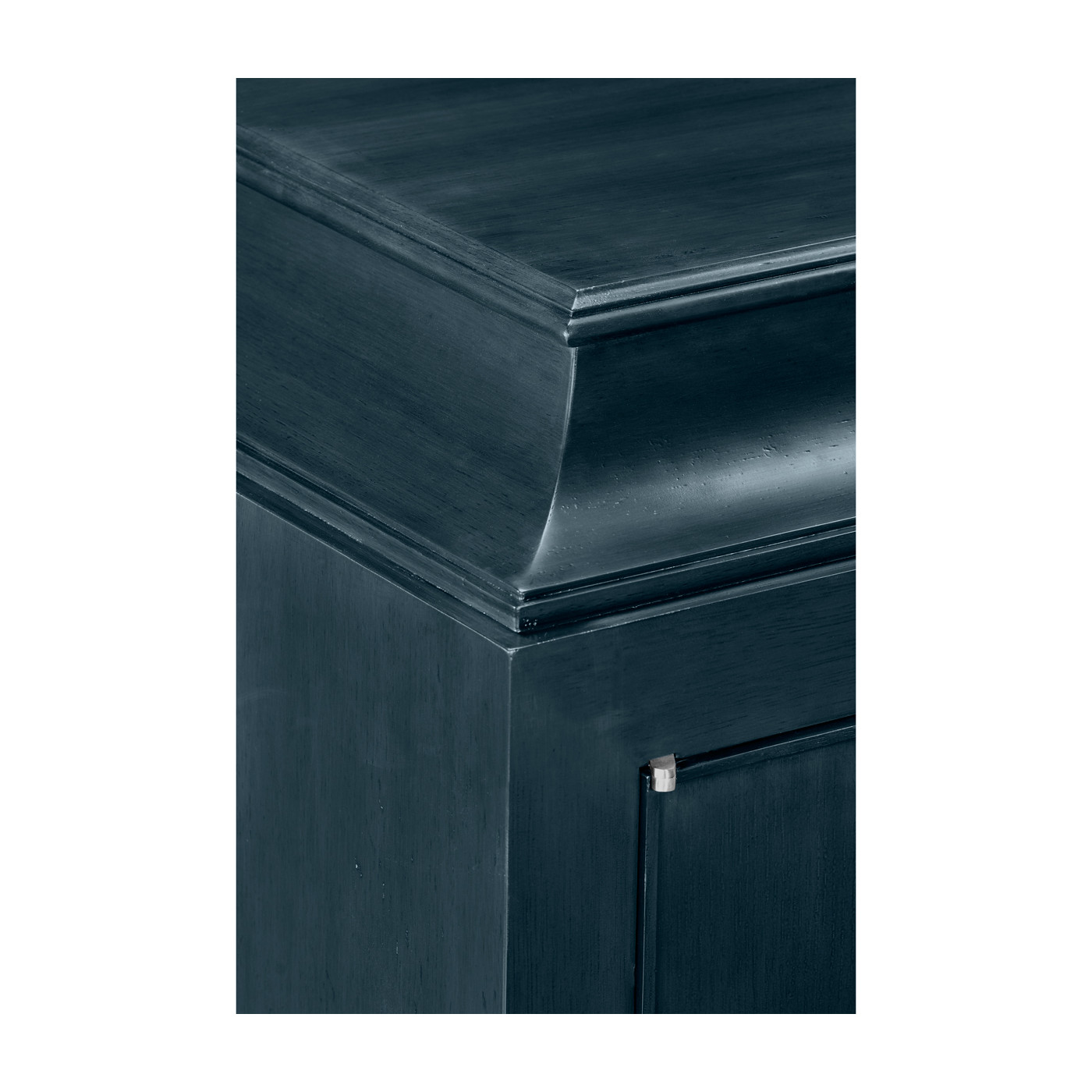 Antique Blue Oak Three-Door Buffet
