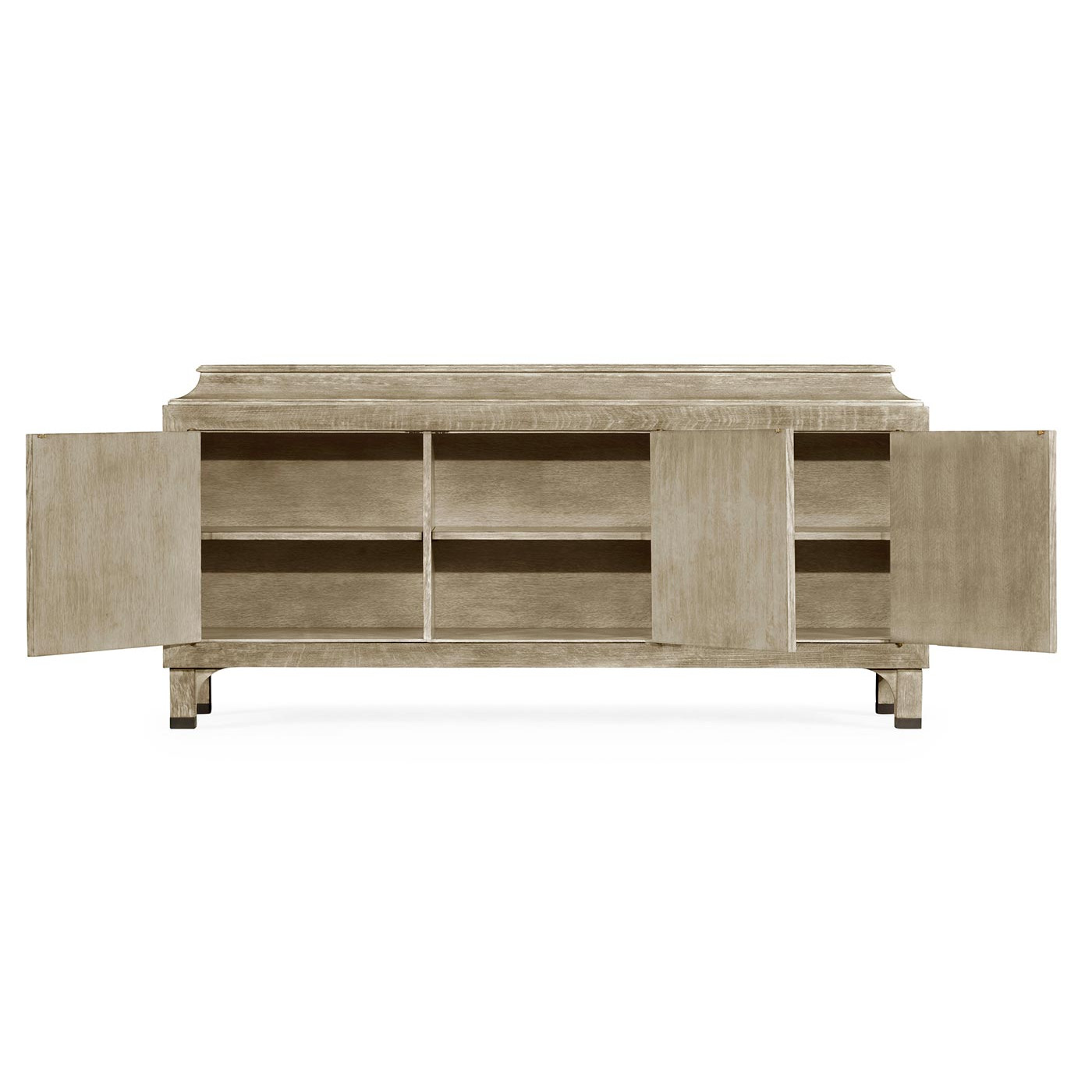 Greyed Oak Three-Door Buffet