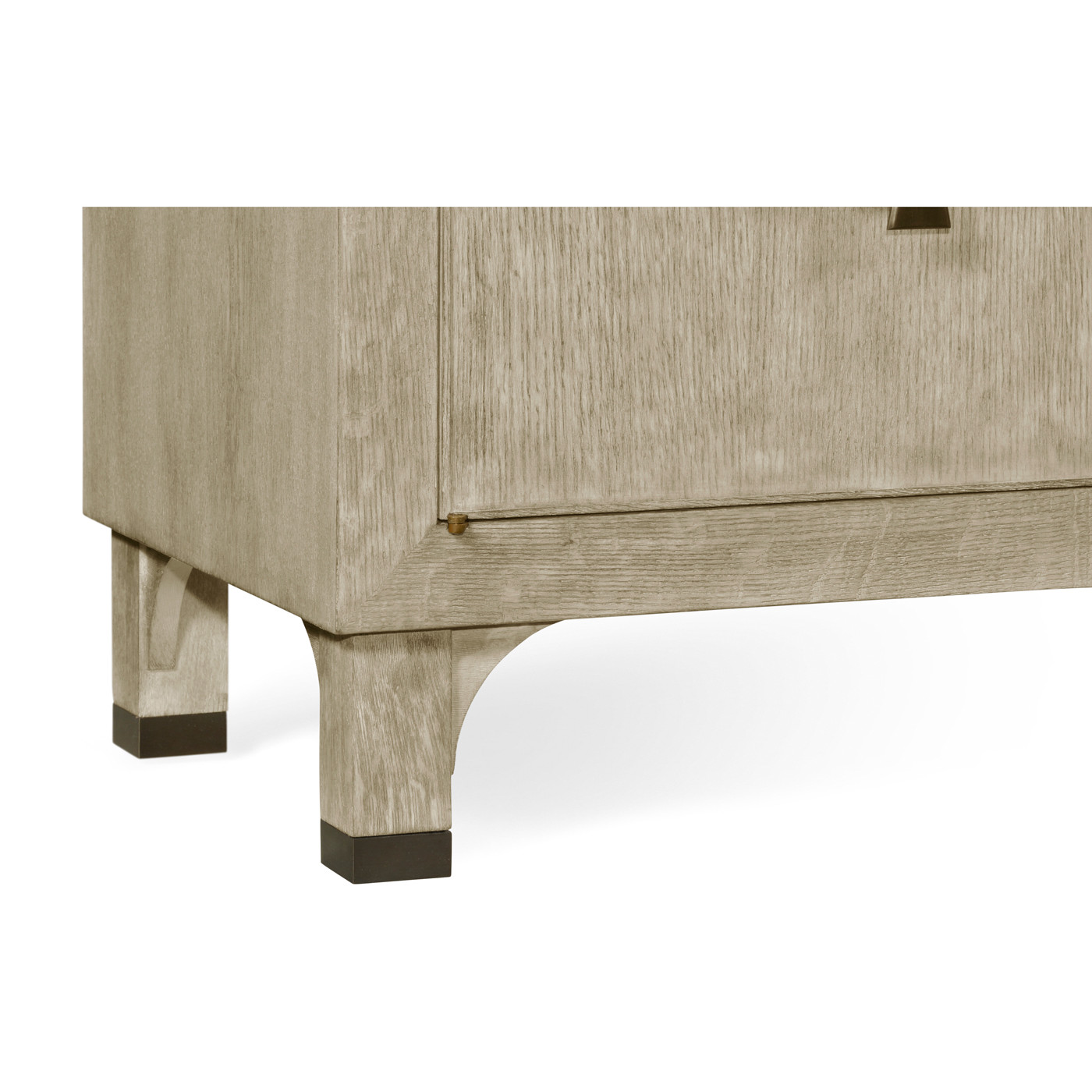 Greyed Oak Three-Door Buffet