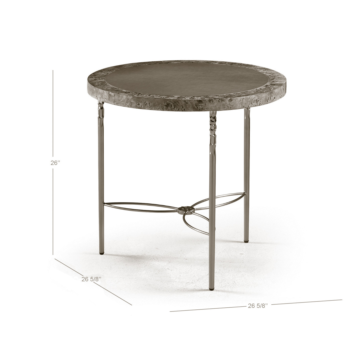 Fulgurite Golden Amber Round Side Table