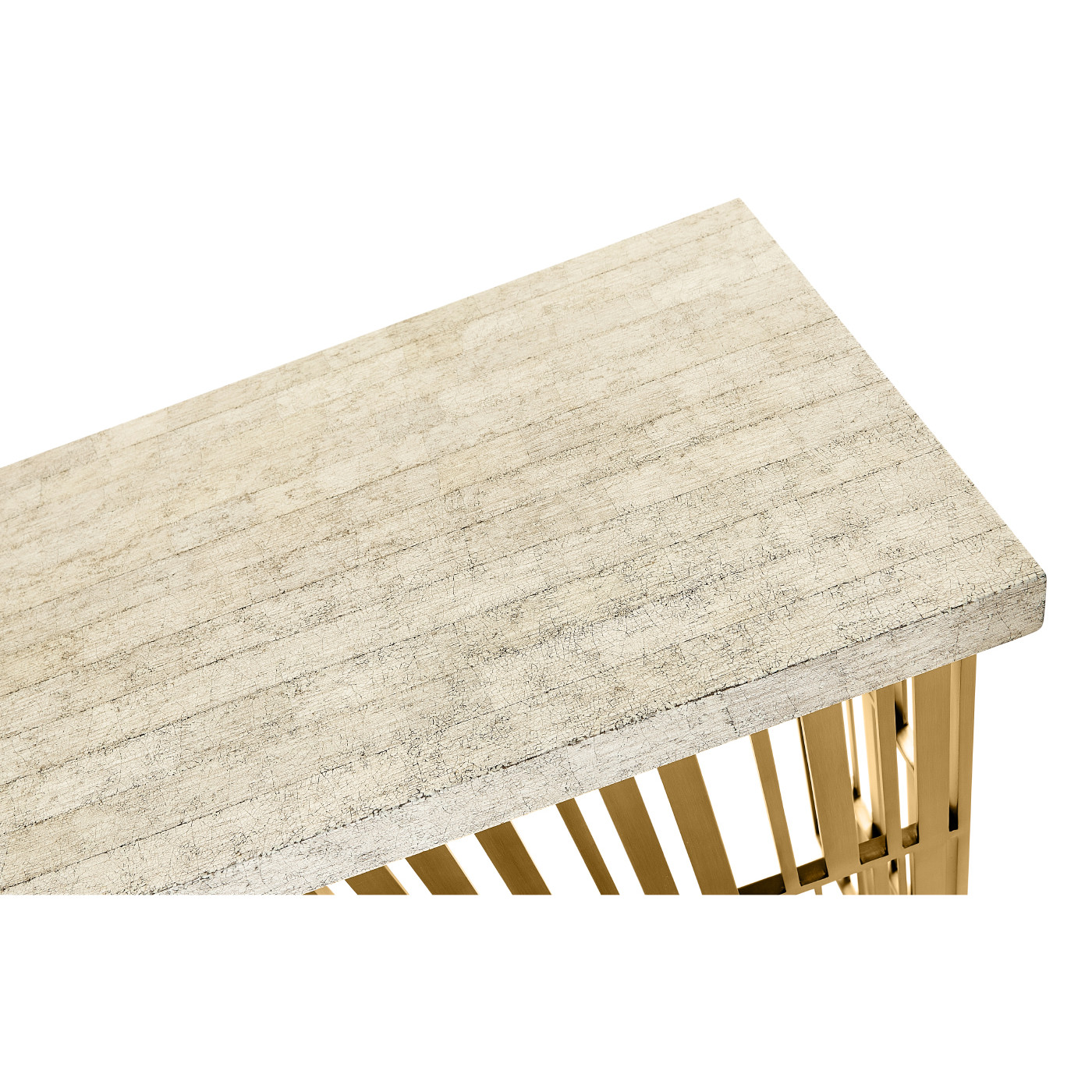 Rectangular Timberwolf Eggshell Console Table