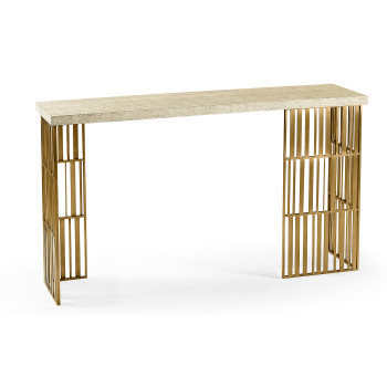 Rectangular Timberwolf Eggshell Console Table