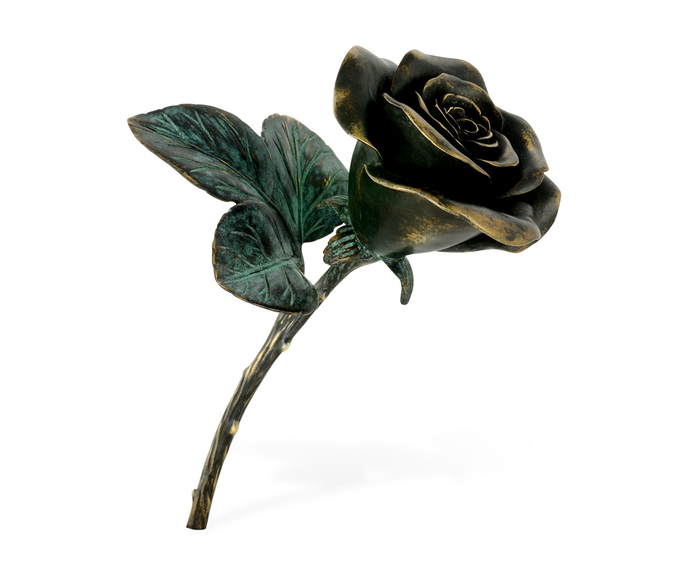 Antique Dark Bronze Blooming Rose