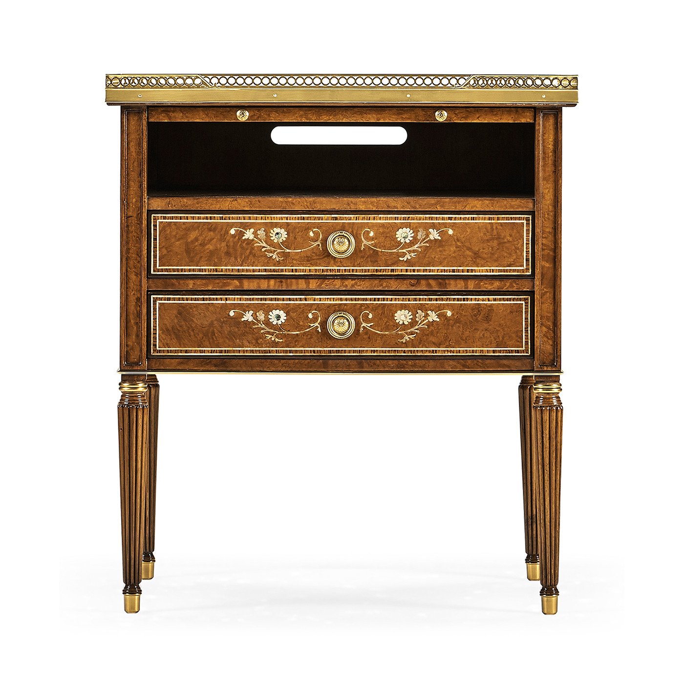 Burl & Mother of Pearl Nightstand