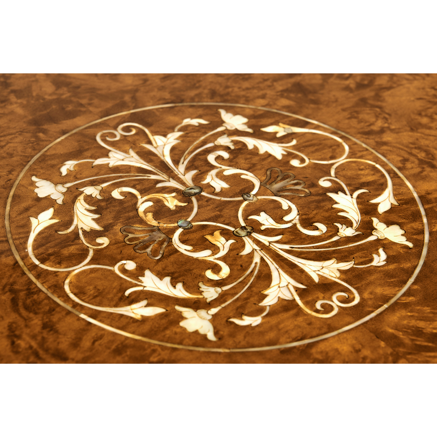 Burl & Mother of Pearl Nightstand