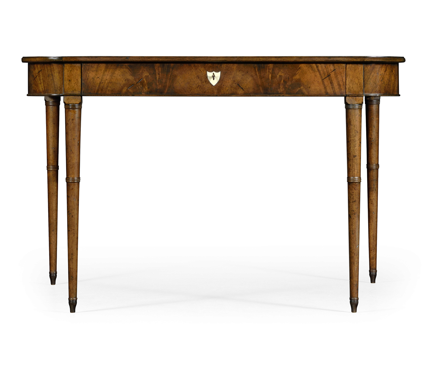 Brown mahogany lift top console table