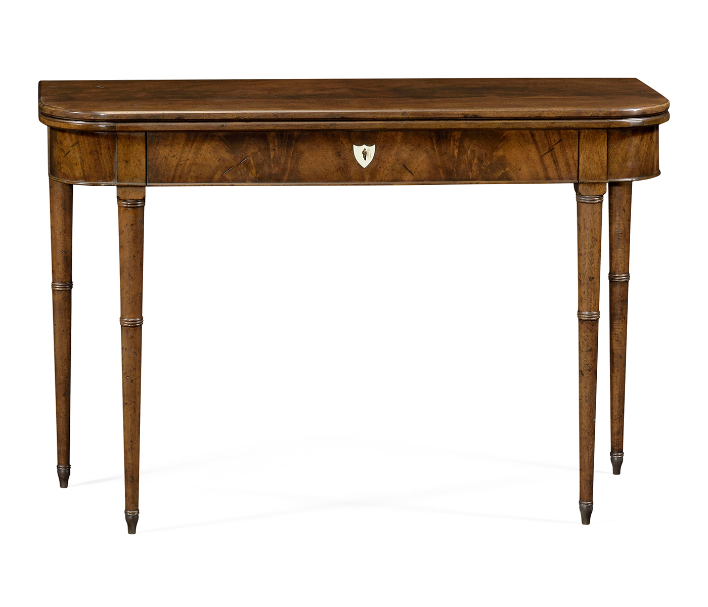 Brown mahogany lift top console table