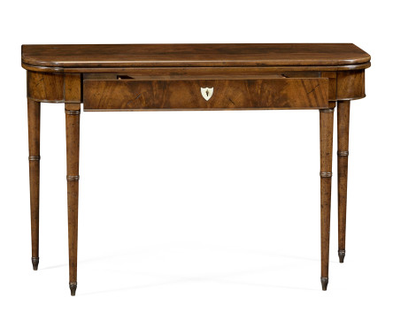 Brown mahogany lift top console table