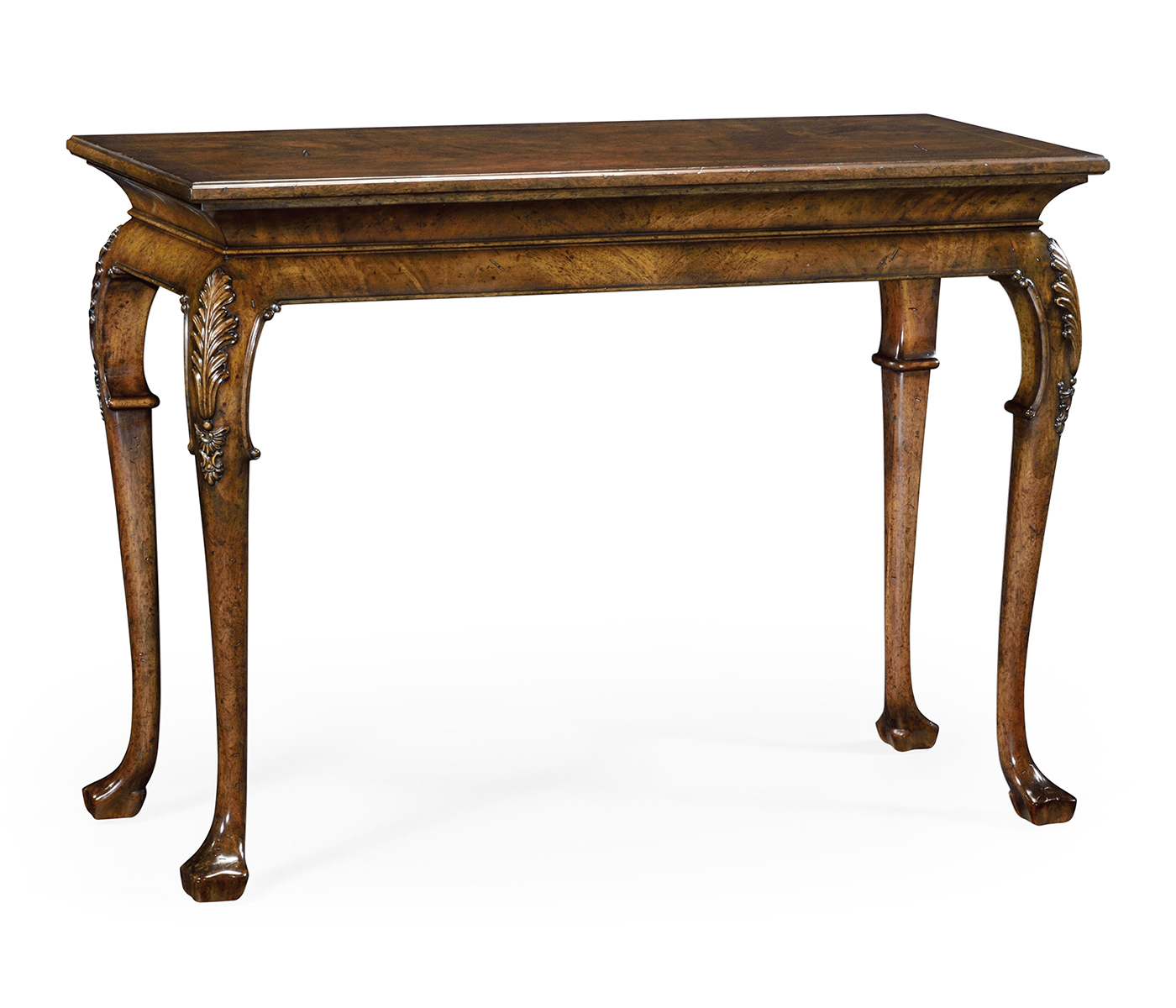 Brown mahogany retangular console table