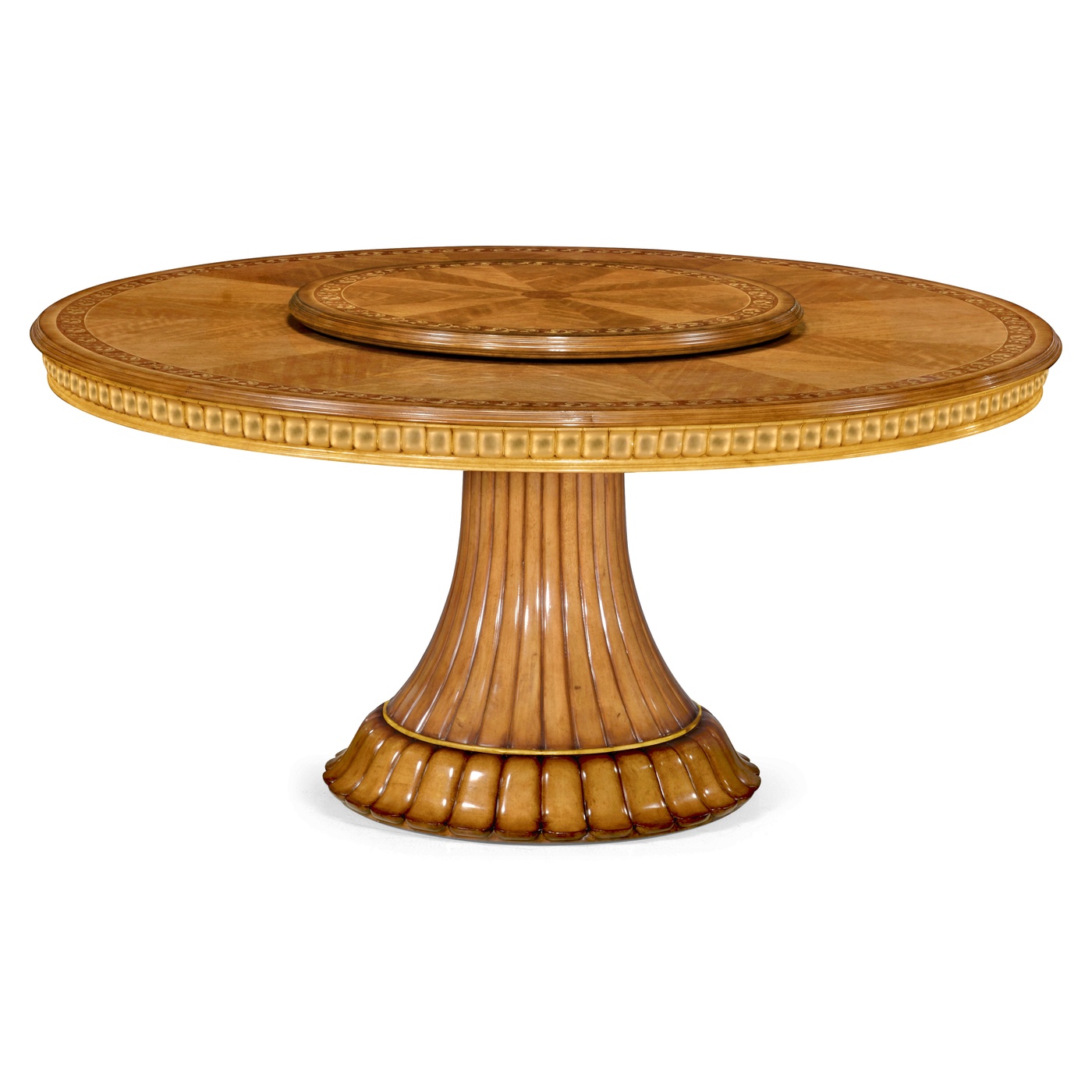 Gilded Round Dining Table with Lazy Susan 63