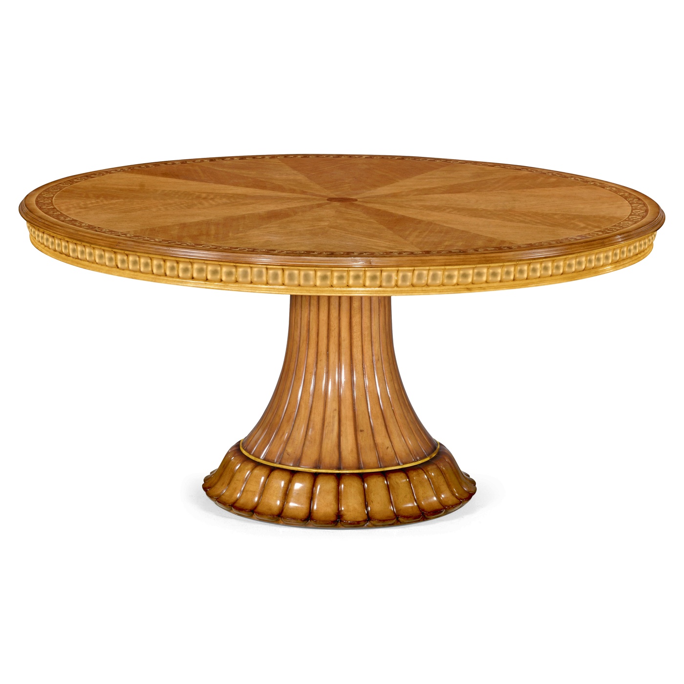 Gilded Round Dining Table with Lazy Susan 63