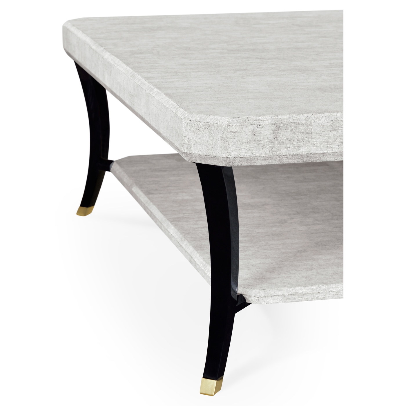 Square White Smoke Eggshell Inlay Coffee Table