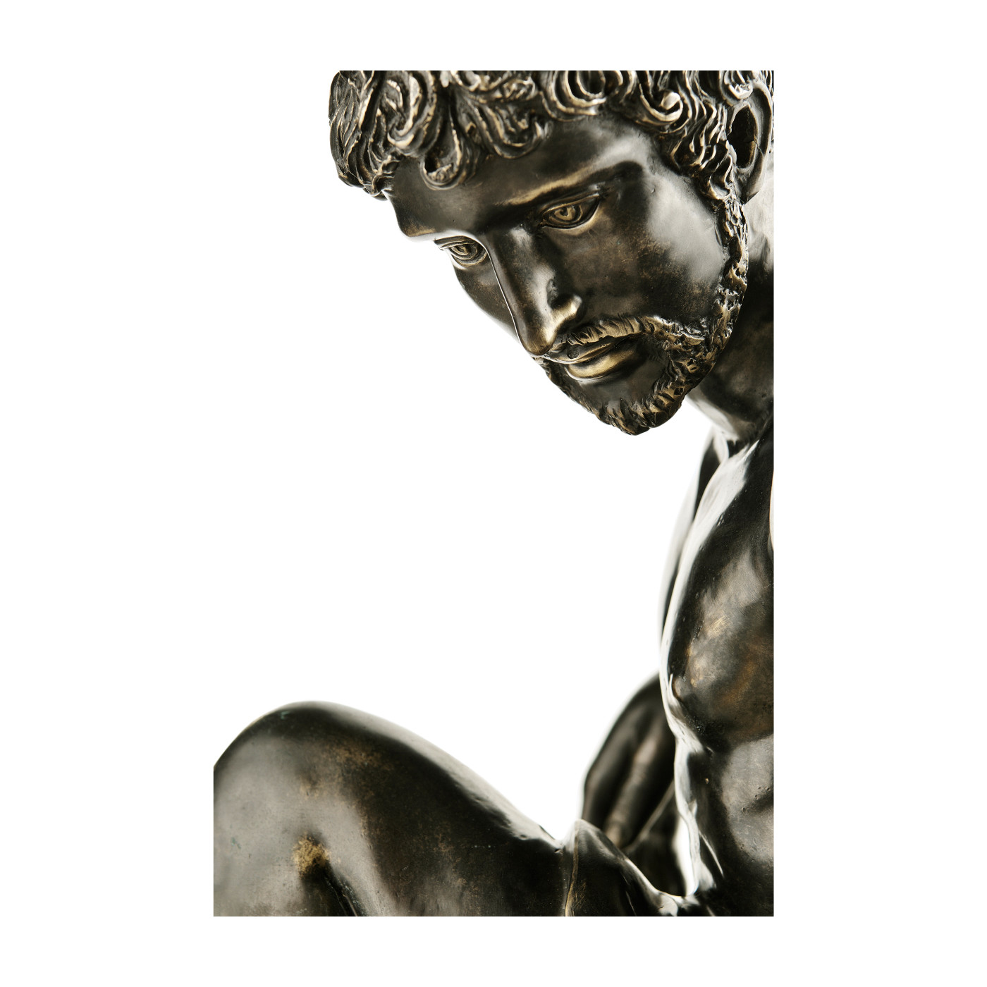 Antique Dark Bronze Greek Statue