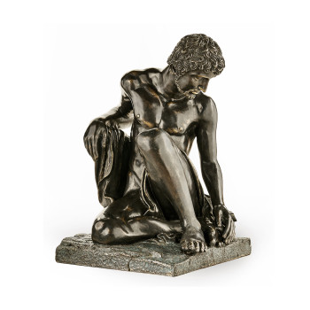 Antique Dark Bronze Greek Statue