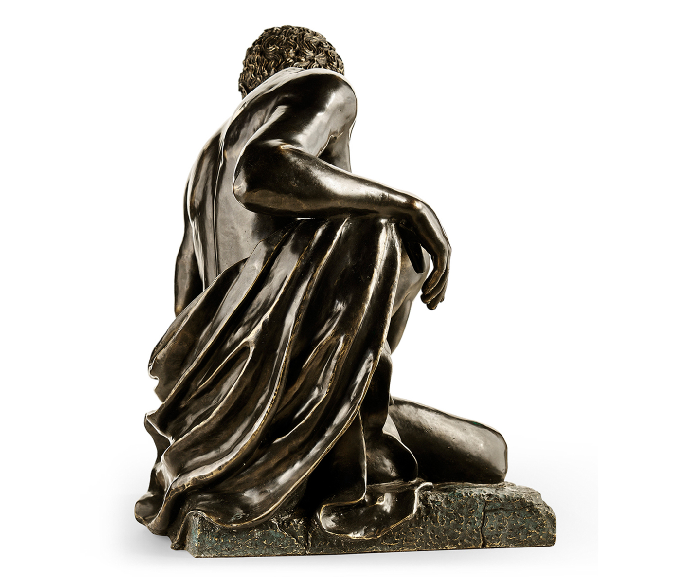 Antique Dark Bronze Greek Statue