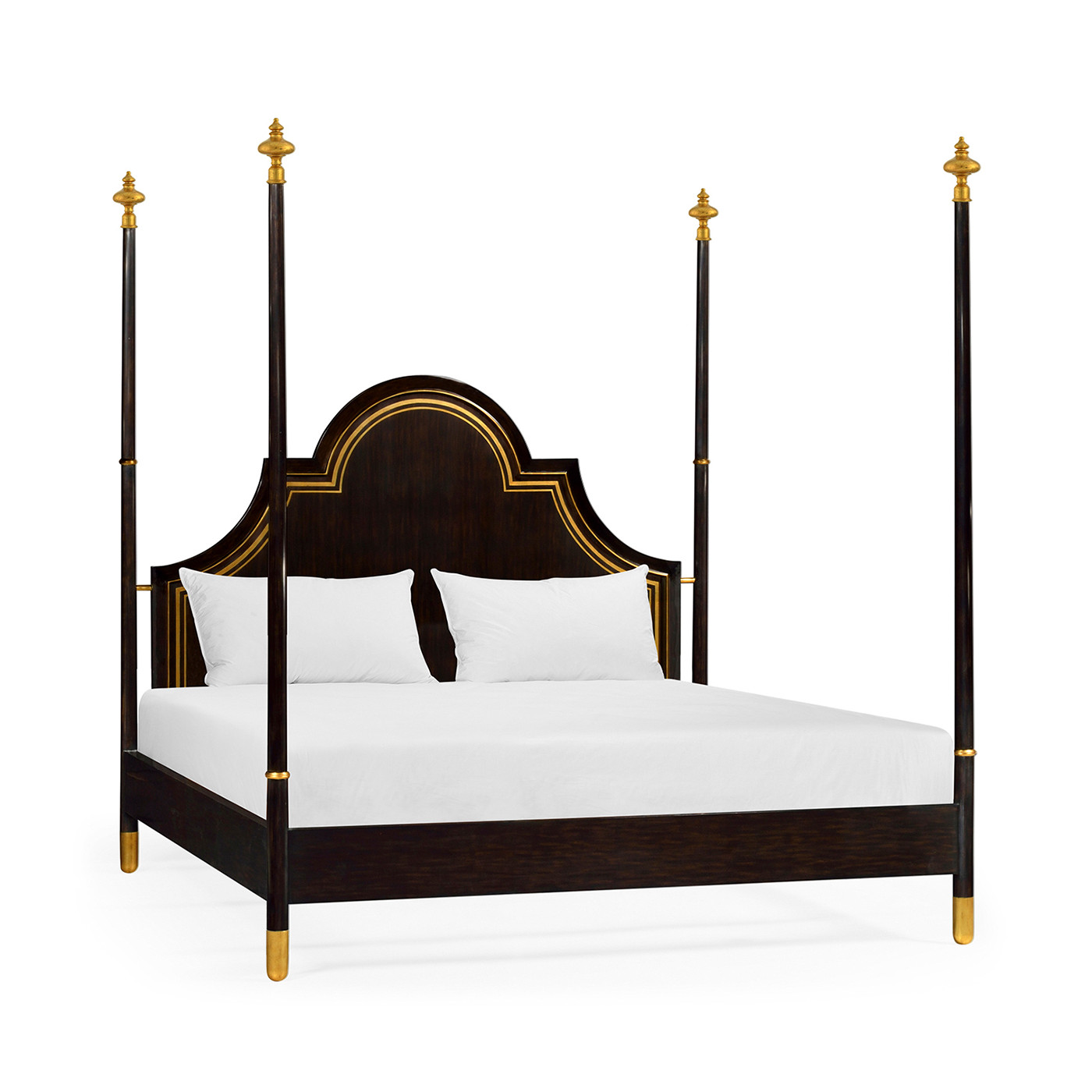 Four Poster Ebonised & Gilded Cali King Bed