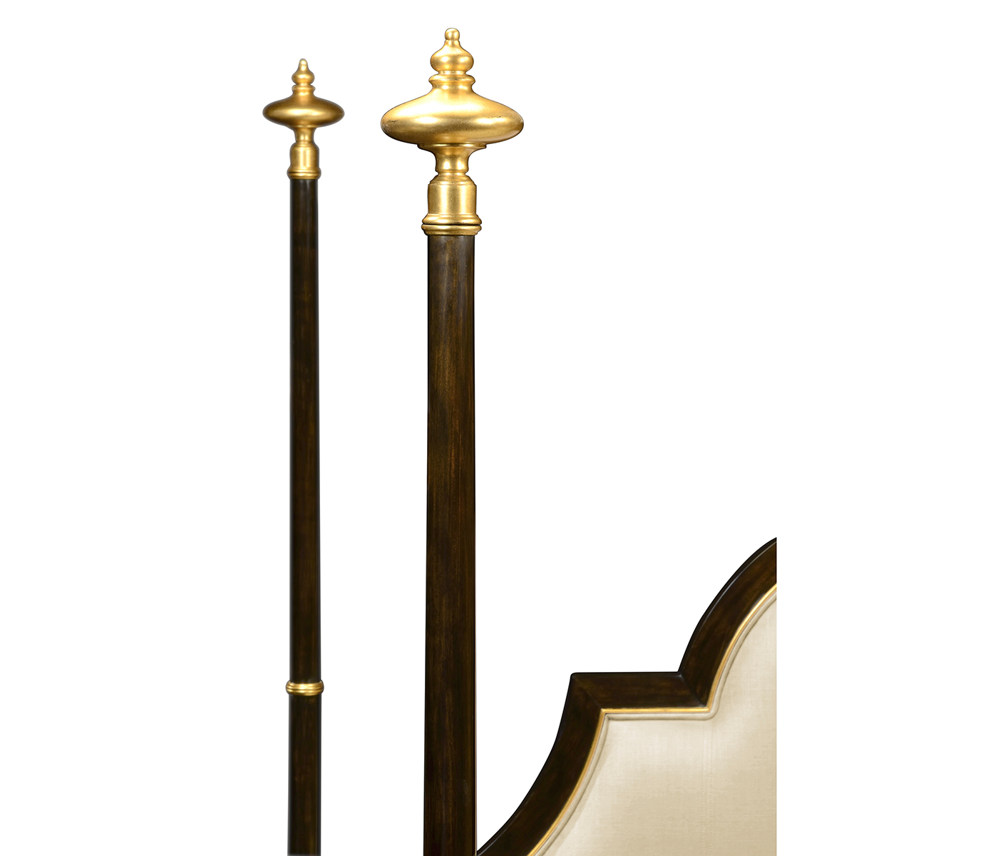 Four Poster Ebonised & Gilded UK King Bed