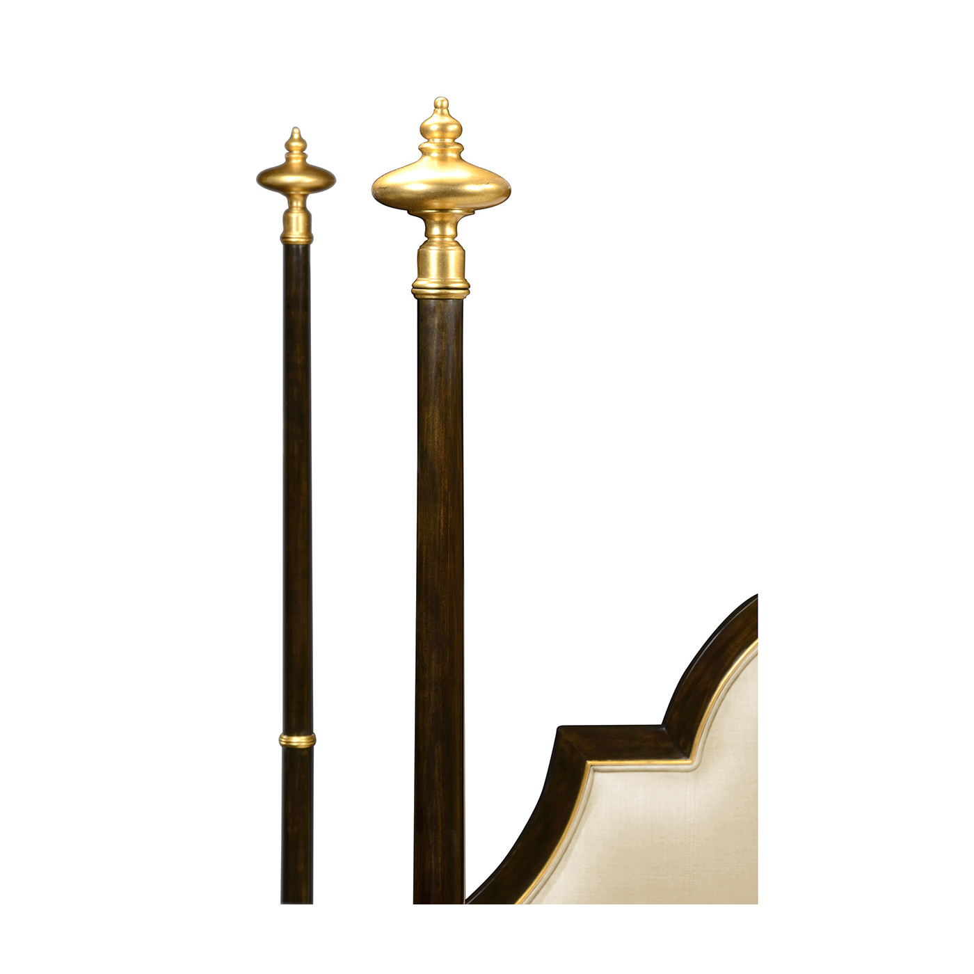 Four Poster Ebonised & Gilded UK King Bed