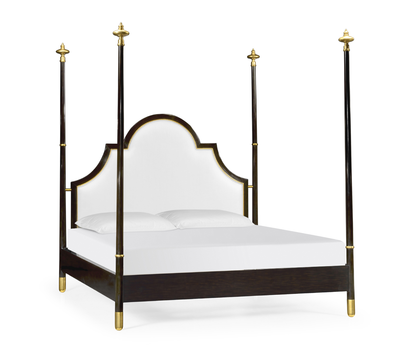 Four Poster Ebonised & Gilded UK King Bed