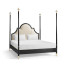 Four Poster Ebonised & Silver-Leaf UK King Bed