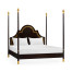 Four Poster Ebonised & Gilded UK Queen Bed