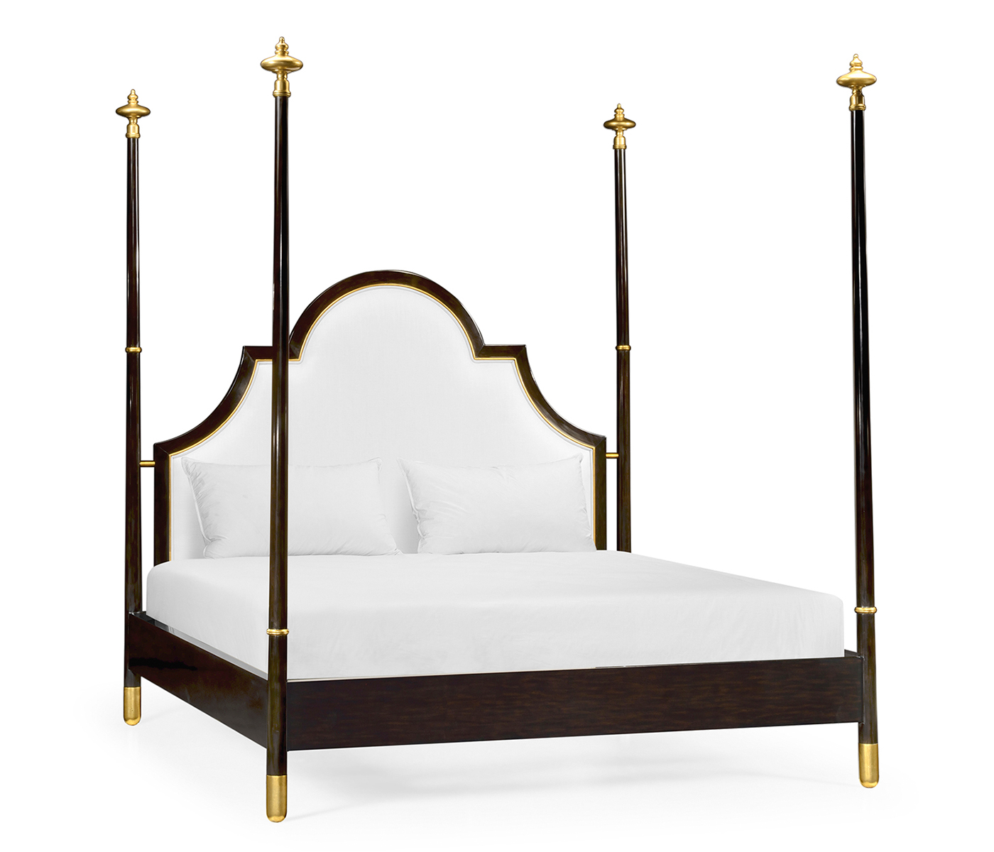 Four Poster Ebonised & Gilded US King Bed