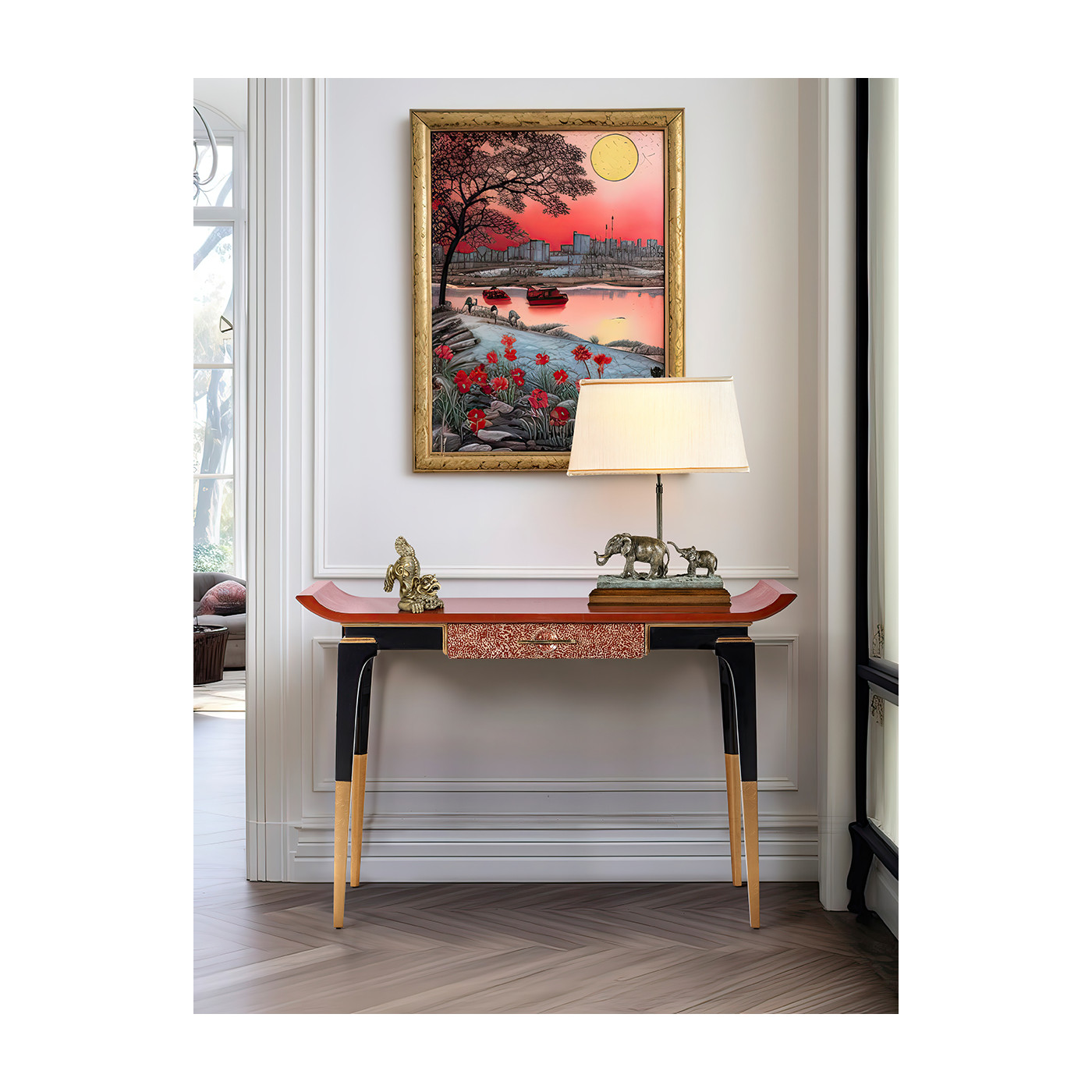 The elephant table lamp (Left)