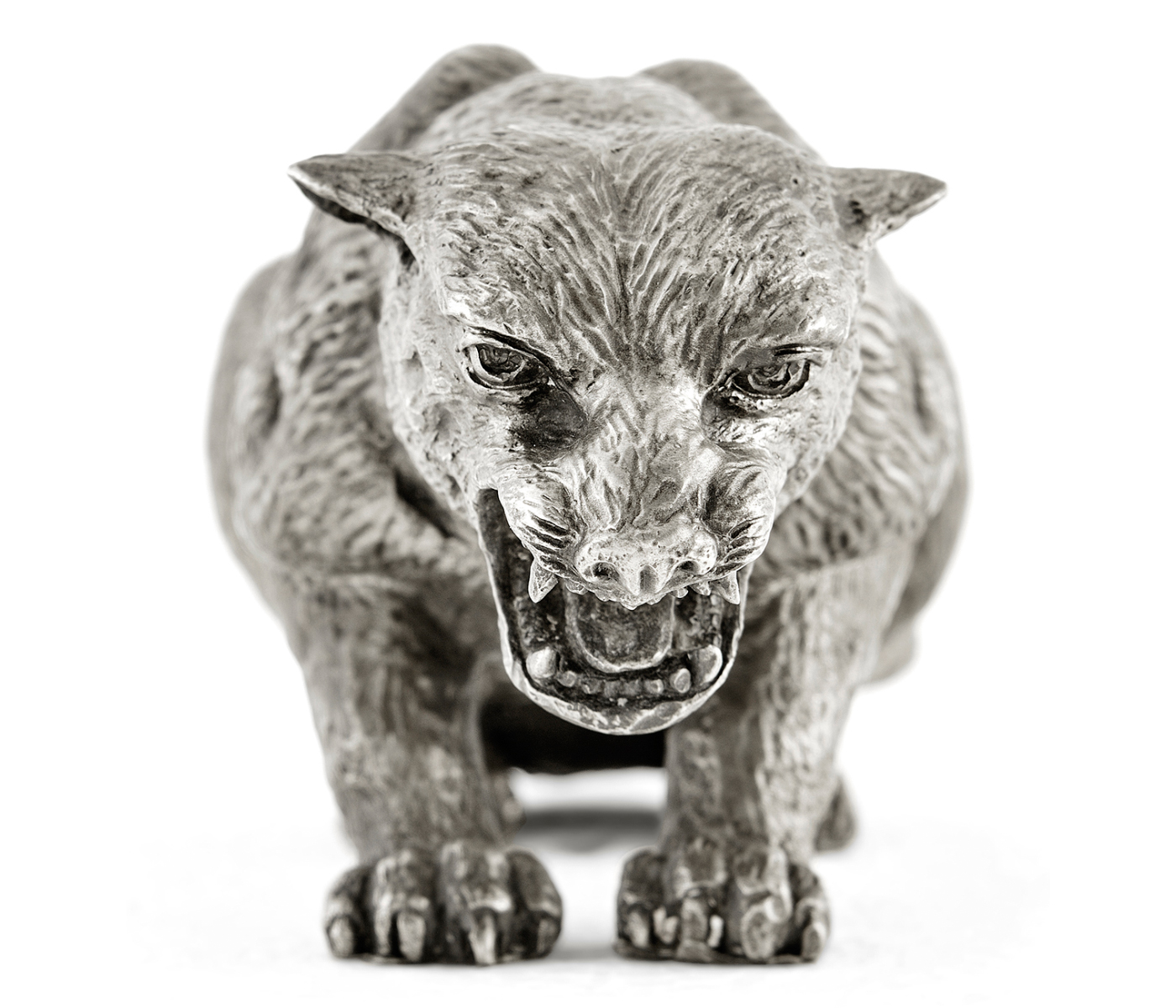 Antique White Brass Panther