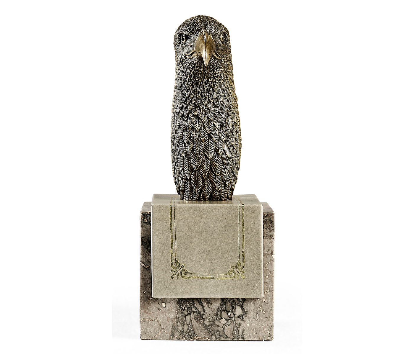 Anitque Dark Bronze Bald Eagle Head