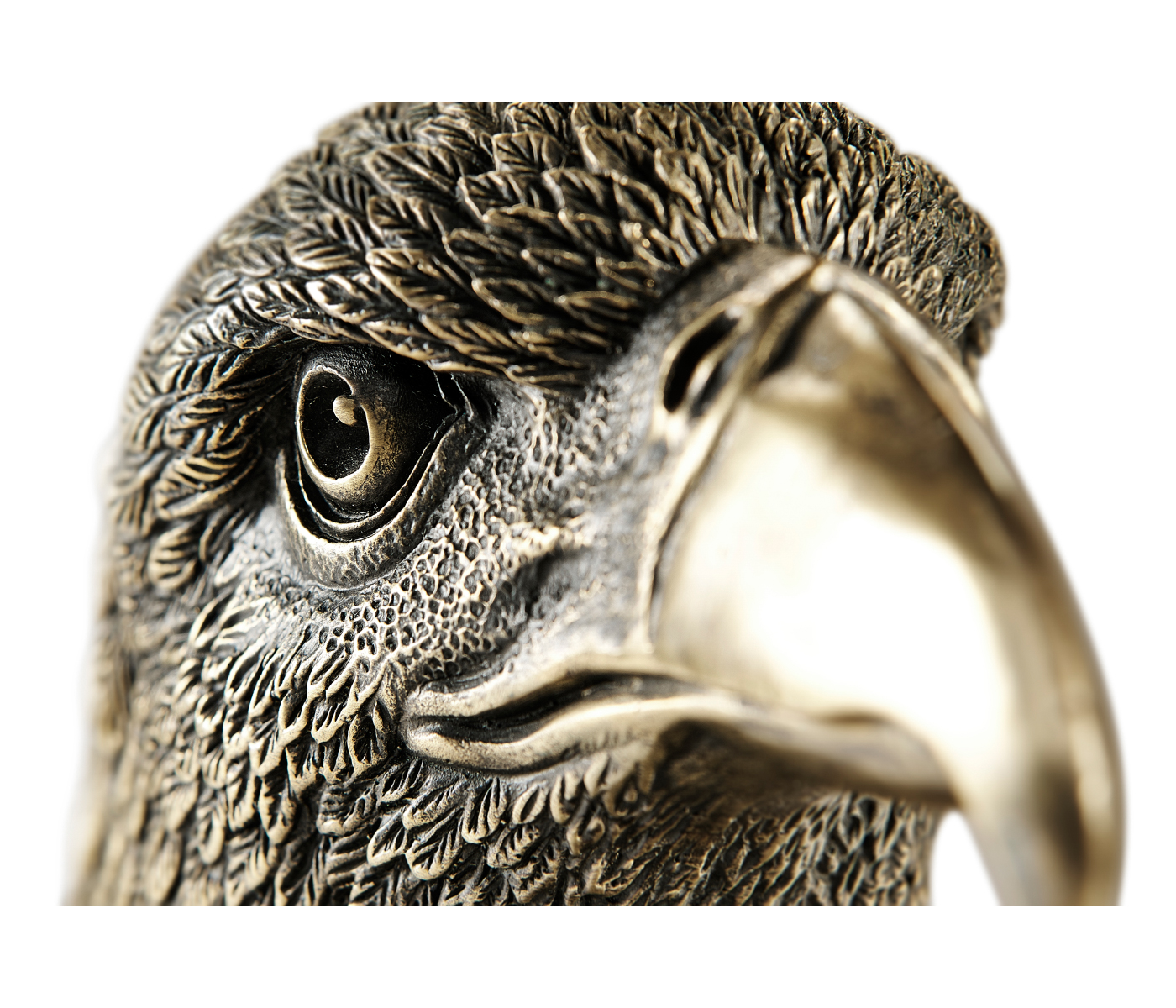 Anitque Dark Bronze Bald Eagle Head