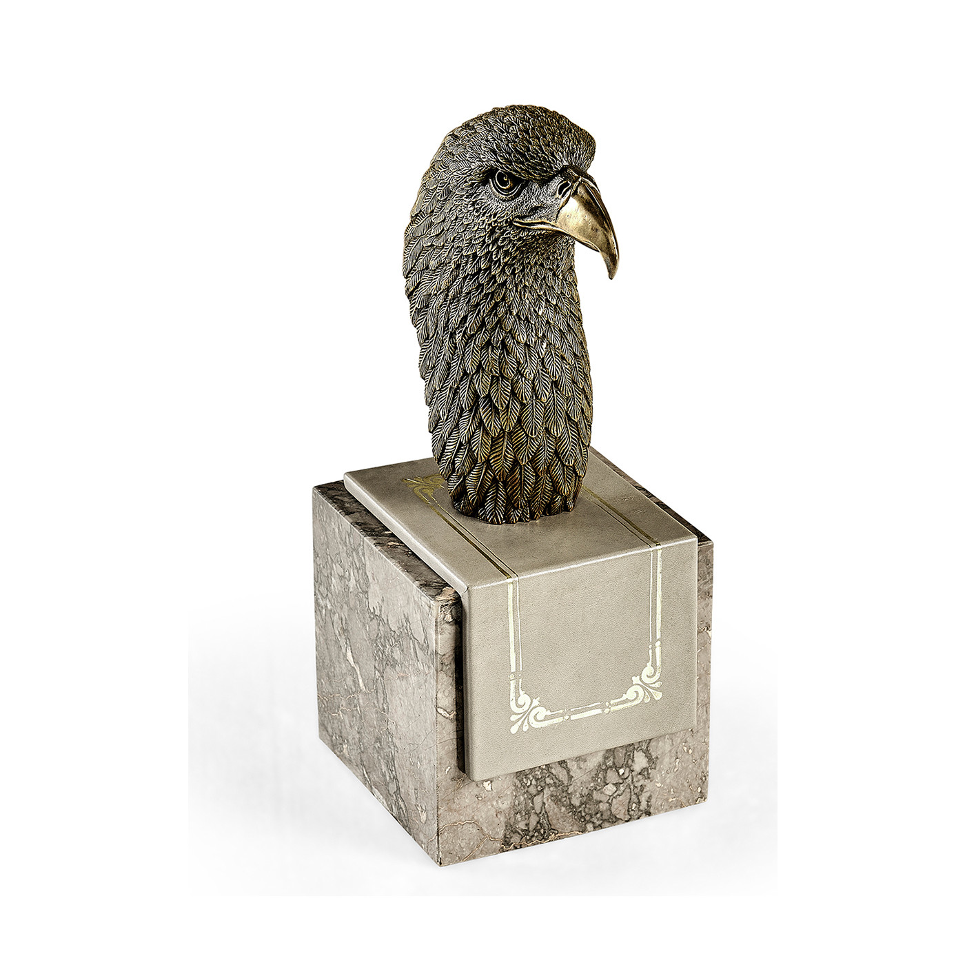 Anitque Dark Bronze Bald Eagle Head