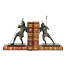Pair of Antique Dark Bronze Roman Gladiator Bookends