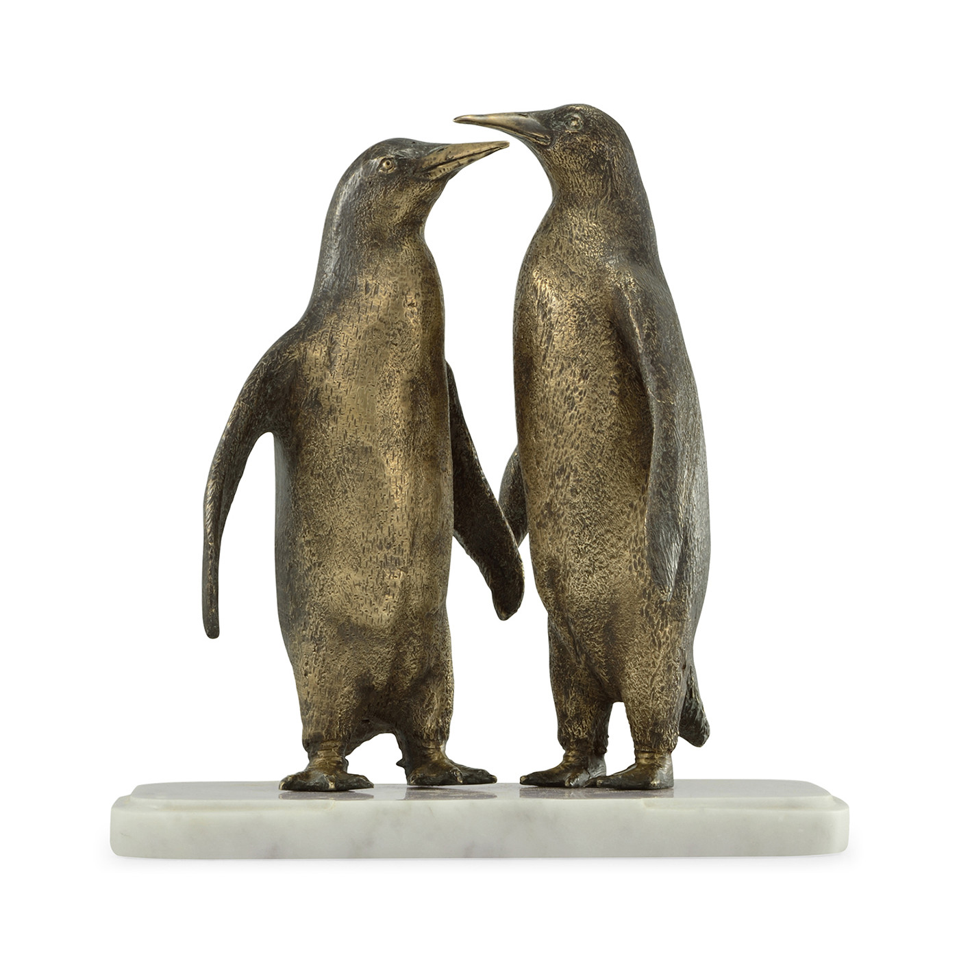 Anitque Dark Bronze Penguins