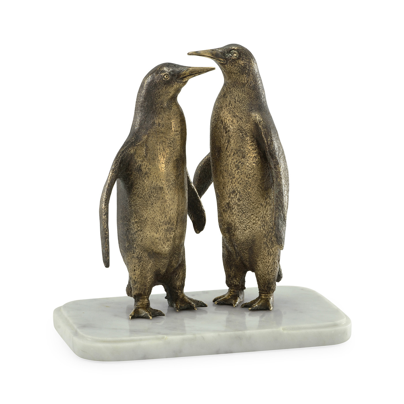 Anitque Dark Bronze Penguins