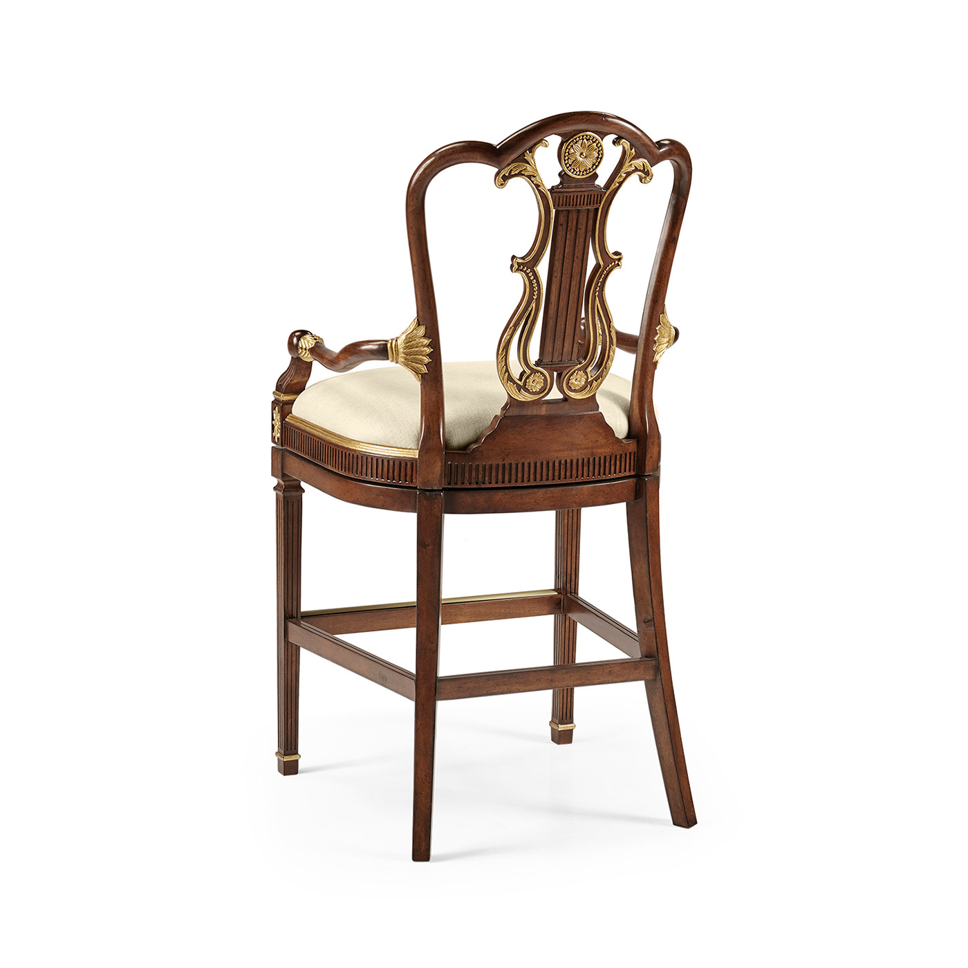 Buckingham Lyre Back Arm Bar Stool