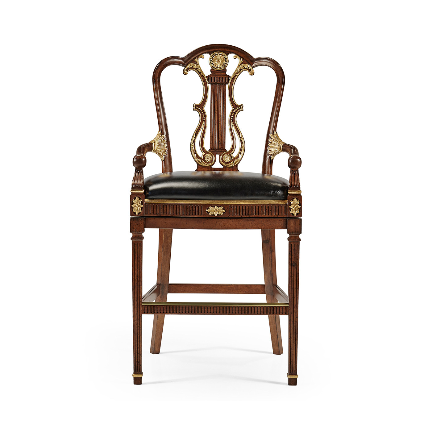 Buckingham Lyre Back Arm Bar Stool