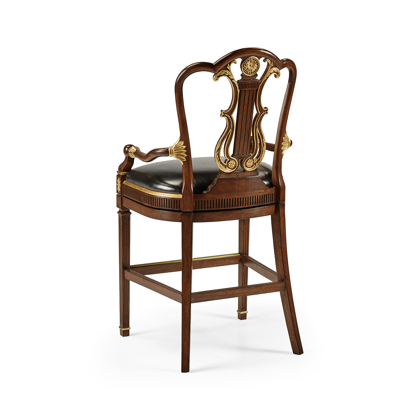 Buckingham Lyre Back Arm Bar Stool