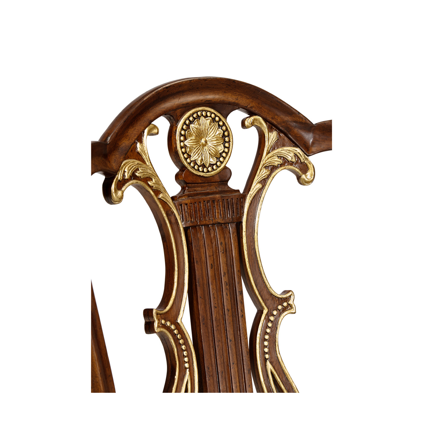 Buckingham Lyre Back Arm Counter Stool