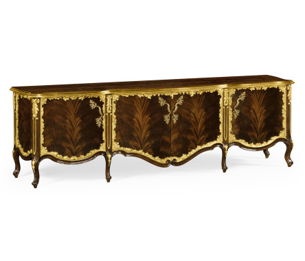 Low Mahogany & Gilded Entertainment Unit