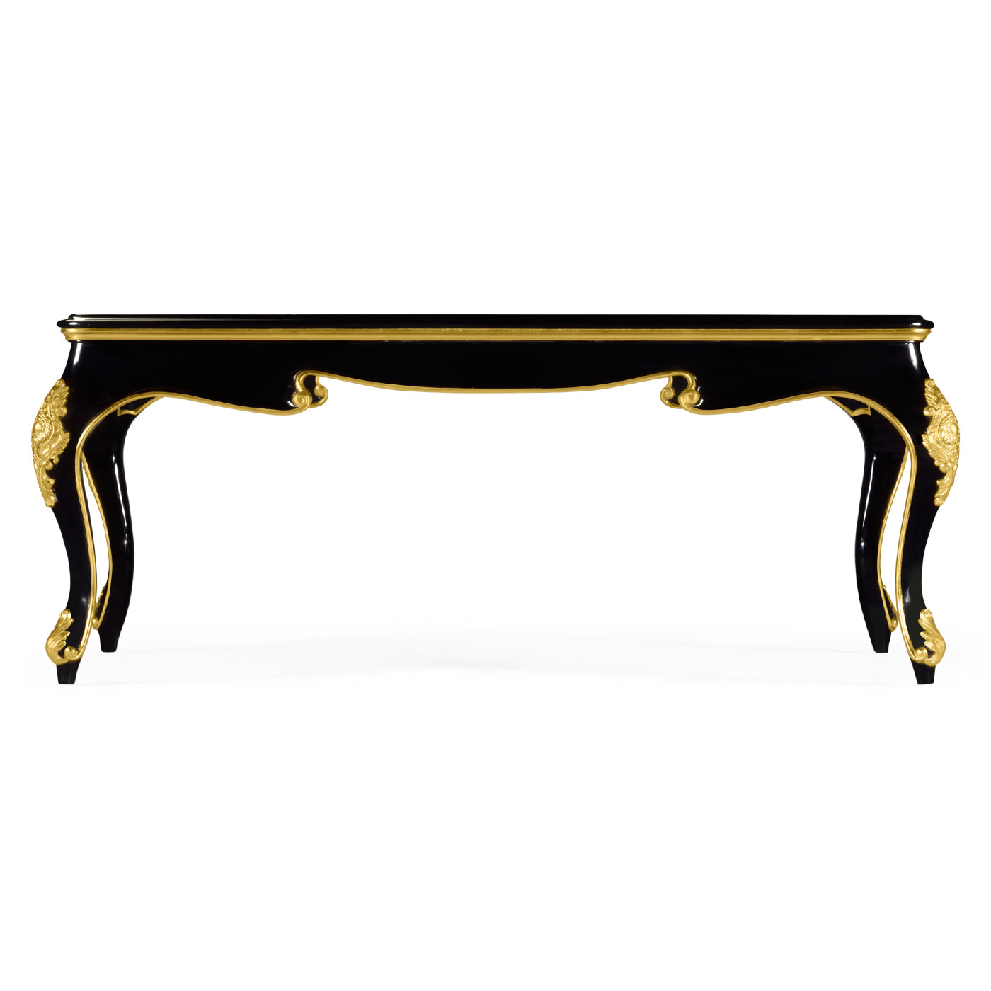 Black Coffee Table with Eglomise Glass