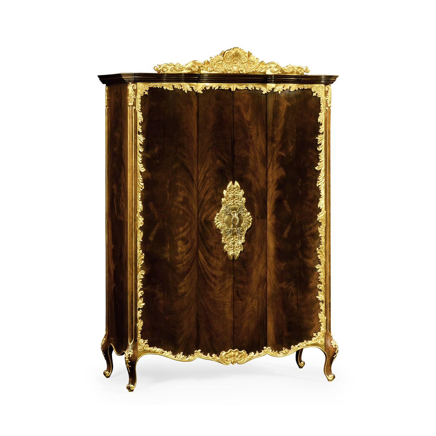 Mahogany & Gilded Carved Armoire