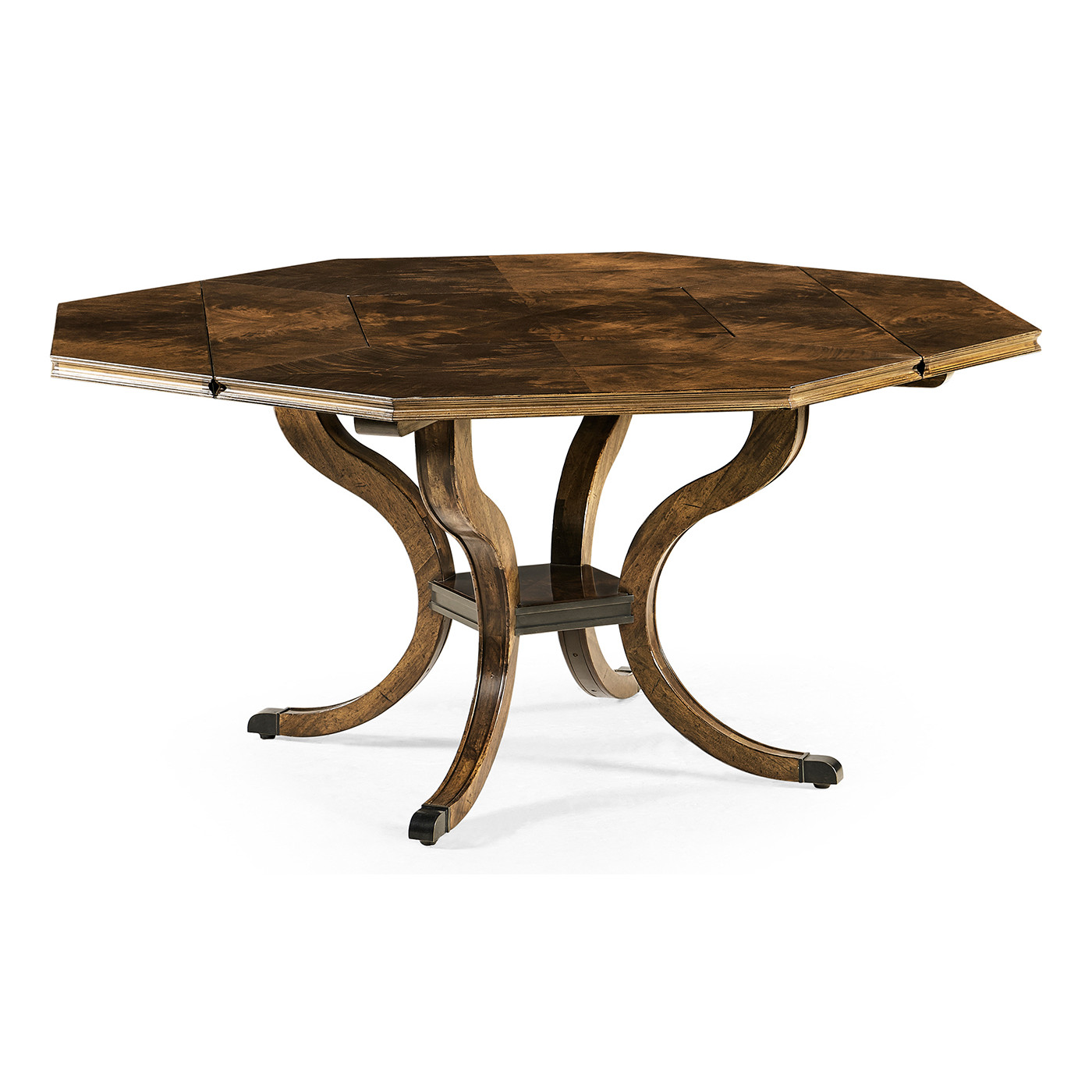 Square Brown Mahogany Extending Dining Table 42