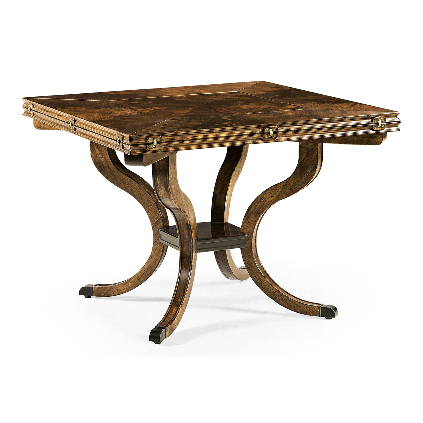 Square Brown Mahogany Extending Dining Table 42