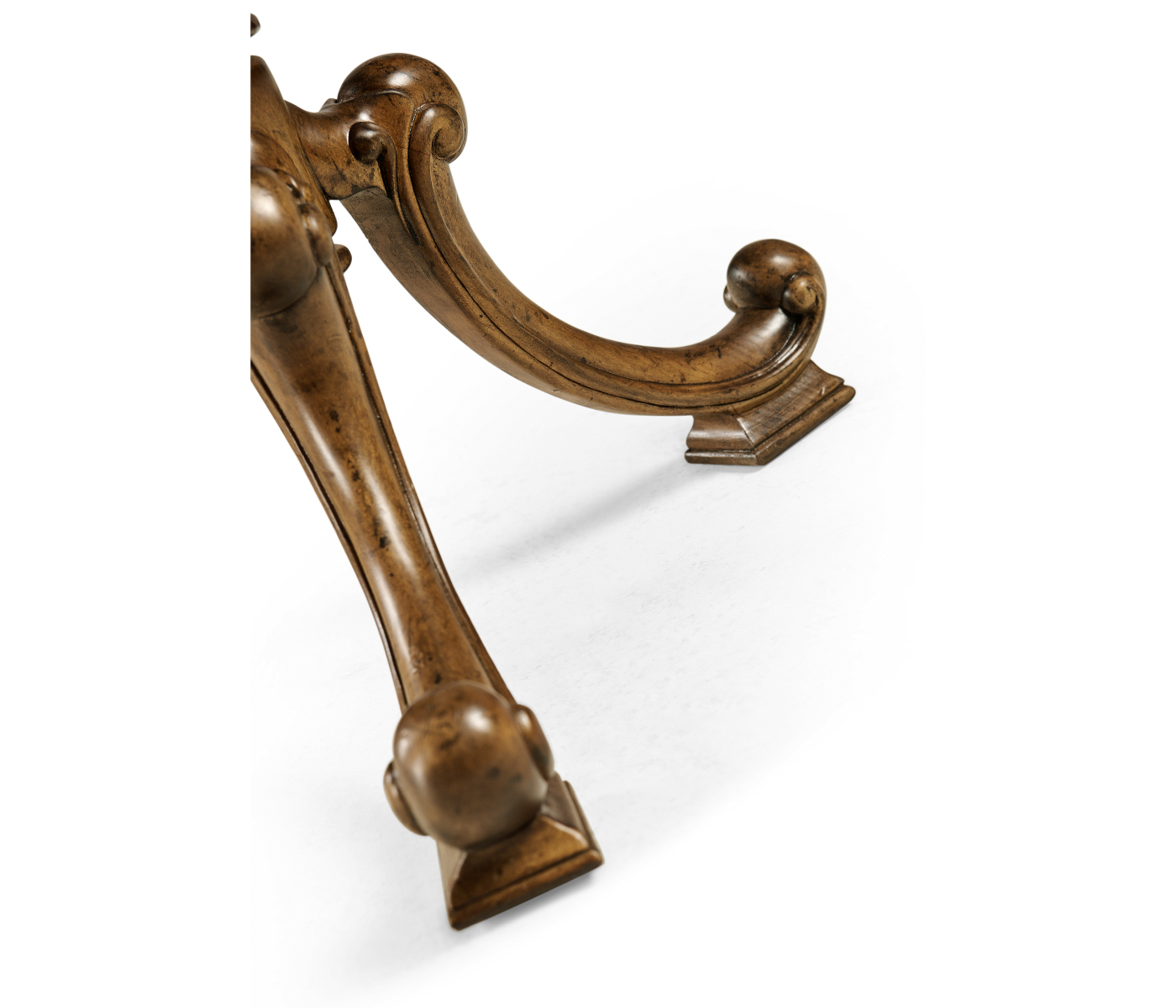 Brown Mahogany Lamp Table with Brass Moulding