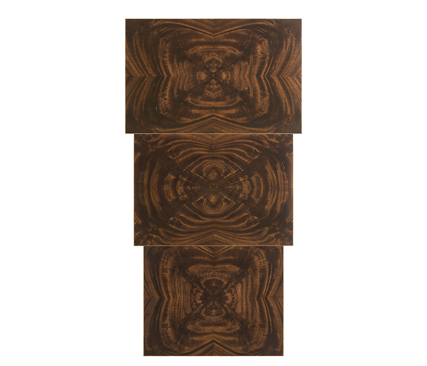 3 Nesting Tables with Faux Bone Inlay