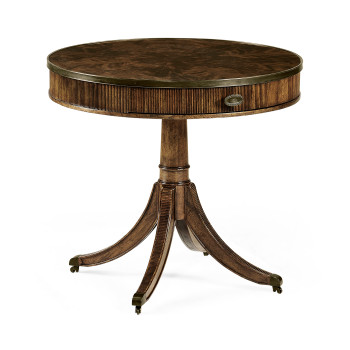 Drum Table with Reeded Edge