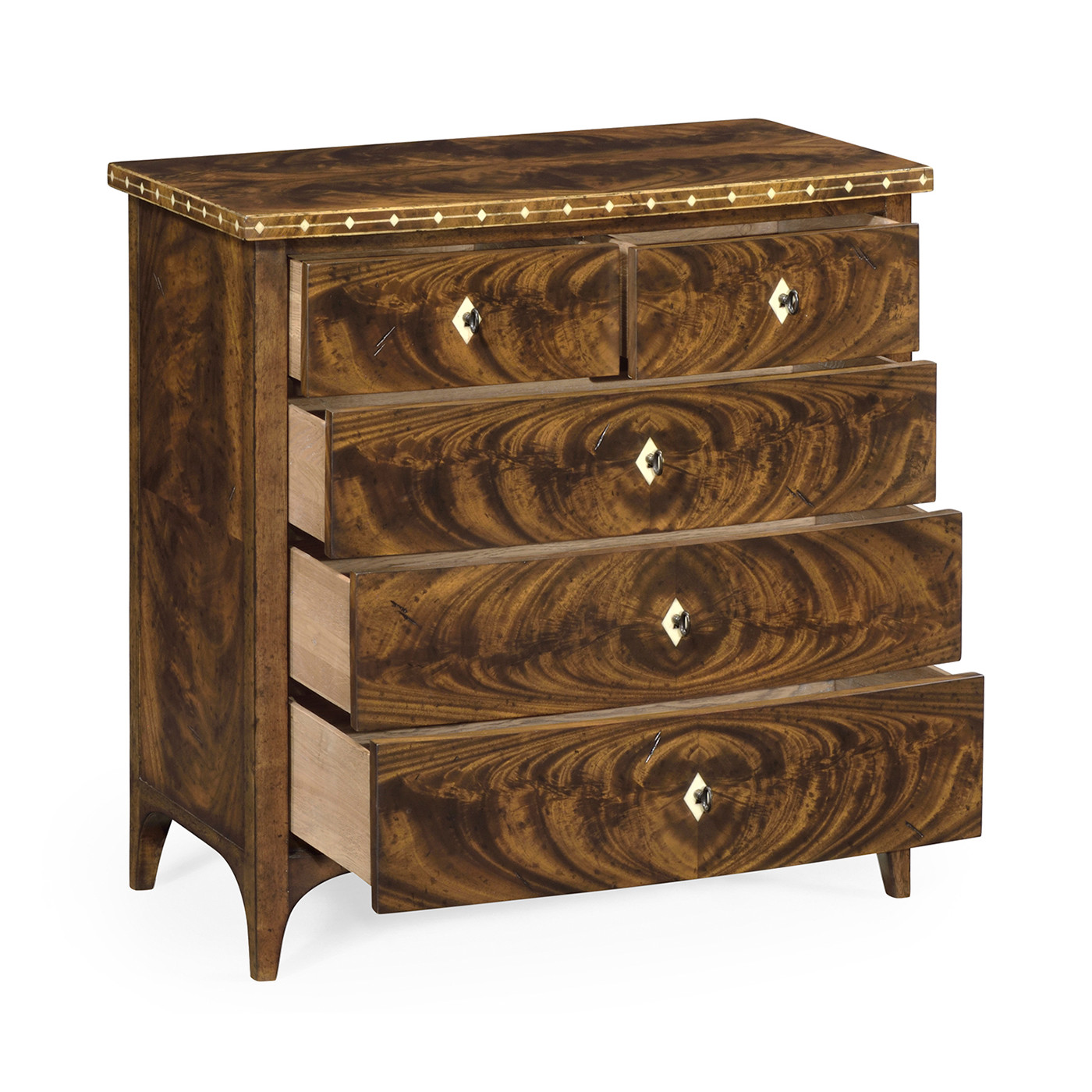 Brompton Small Brown Mahogany Chest of Drawers