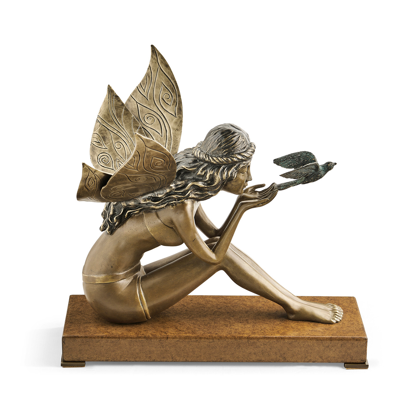 Antique Light Brown Brass Fairy